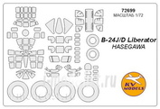 72699 KV Models 1/72 Маска на B-24J/D Liberator + маски на диски и колеса