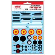 D3203 ICM 1/32 Decal for I-16 type 10 Spanish air force (after 1939)
