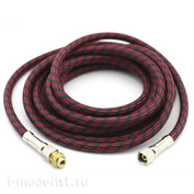 1408 Jas PVC Hose in fabric braid M5-0.5 x G1/8, length 3 meters