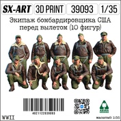 39093 SX-Art 1/35 Экипаж бомбардировщика США WWII перед вылетом (10 фигур)