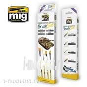 AMIG7604 Ammo Mig STREAKING AND VERTICAL SURFACES BRUSH SET