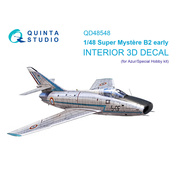 QD48548 Quinta Studio 1/48 3D Декаль интерьера кабины Super Mystere B2 Early (Azur/Special Hobby)