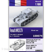 100074 Zebrano 1/100 Французский лёгкий танк Renault AMR35 ZT4