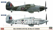 02025 Hasegawa 1/72 Hawker SEA HURRICANE Mk.IB / Mk.IIC COMBO (две модели в коробке)