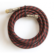 1407 Jas PVC Hose in fabric braid, M5-0.5 x G1/8, length 1.8 meters