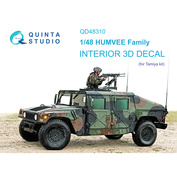 QD48310 Quinta Studio 1/48 3D Декаль интерьера кабины для семейства HUMVEE (Tamiya)