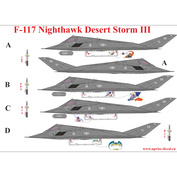 UR144195 UpRise 1/144 Декаль для F-117 Nighthawk Desert Storm Pt.III, с тех. надписями
