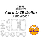 72656 KV Models 1/72 Окрасочная маска для L-29 Delfin + маски на диски и колеса