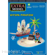 EM046 Extra Model Бумажная модель Остров Пиратов