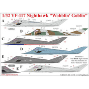 UR32191 UpRise 1/32 Декаль для YF-117 Nighthawk 