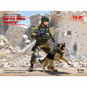 16102 ICM 1/16 IDF K-9 unit Officer with dog