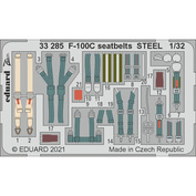 33285 Eduard 1/32 Фототравление для F-100C, стальные ремни