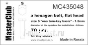 Mc435048 MasterClub Flat bolt head, turnkey size -1.2 mm