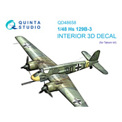 QD48658 Quinta Studio 1/48 3D Декаль интерьера кабины Hs 129B-3 (Takom)