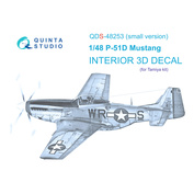 QDS-48253 Quinta Studio 1/48 3D Декаль интерьера кабины P-51D (Tamiya) (малая версия)