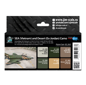 02.265 Jim Scale Набор красок SEA (Vietnam) and Desert (Ex-Jordan) Camo