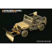 PEA185 Voyager Model 1/35 Photo Etching for U.S. Jeep Willys MB, Snowplow with Tire Chains