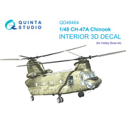 QD48464 Quinta Studio 1/48 3D Декаль интерьера кабины CH-47A (HobbyBoss)