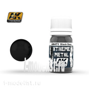 AK471 AK Interactive XTREME METAL BLACK BASE 30ml (metallic, black base)