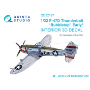 QD32197 Quinta Studio 1/32 3D Декаль интерьера кабины P-47D Thunderbolt Bubbletop Early (Hasegawa)