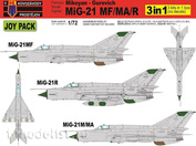  KPM0105 Kovozavody Prostejov 1/72 MiG-21MF/MA/R JOY PACK
