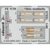 FE1179 Eduard 1/48 Фототравление для MiGG-15bis ремни безопасности стальные