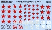 AMLD 72 030 AML 1/72 Decal and photo etching Red Devils with Rockets , Part II - I-152, I153, I-16