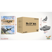 48001W Takom 1/48 Набор Hs129² Box - Hs 129 B2 + Hs 129 B3 + две 3D-печатные фигуры + Panther A