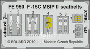 FE950 Eduard 1/48 photo etched parts F-15C MSIP II steel straps