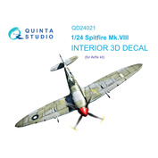 QD24021 Quinta Studio 1/24 3D Декаль интерьера для Spitfire Mk.VIII (Airfix)