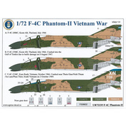 UR72235 Sunrise 1/72 Decal for F-4C Phantom II Vietnam War