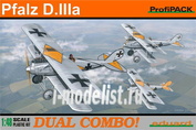 8047 Eduard 1/48 Биплан Pfalz D. IIIa DUAL COMBO (две модели в коробке)