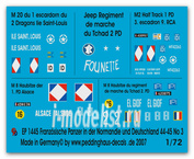 ep 1445 Peddinghaus-decals 1/72 Декаль French tanks in Normandy and Germany 44-45 No 3