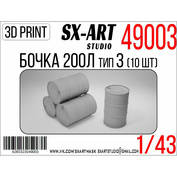 49003 SX-Art 1/43 200L barrel type 3 (10 pcs)