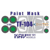 M48 101 KAV models 1/48 Окрасочная маска для модели TF-104 (Kinetic)