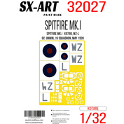 32027 SX-Art 1/32 Окрасочная маска Spitfire Мk.I K9798, WZ-L (Kotare)