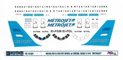 320-20 PasDecals 1/144 Декаль на A-320 METROJET