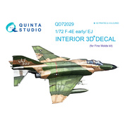 QD72029 Quinta Studio 1/72 3D Cabin Interior Decal F-4E early/F-4EJ (for FineMolds model)