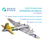 QD32218 Quinta Studio 1/32 3D Декаль интерьера кабины B-17G, Пилотская кабина (HK models)