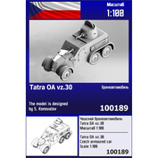 100189 Zebrano 1/100 Чешский бронеавтомобиль Tatra OA vz.30