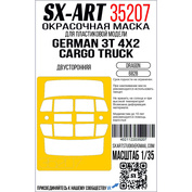 35207 SX-Art 1/35 Окрасочная маска German 3t 4x2 Cargo Truck (Dragon) (6828) двусторонняя