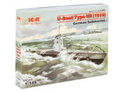 S. 009 ICM 1/144 U-Boat Type IIB (1939) - German submarine