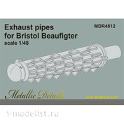 MDR4812 Metallic Details 1/48 Add-on Kit for Bristol Beaufighter Exhaust Pipes