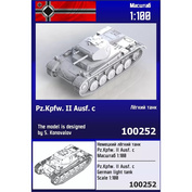 100252 Zebrano 1/100 Немецкий лёгкий танк Pz.Kpfw. IIс