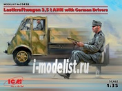 35418 ICM 1/35 Lastkraftwagen 3.5 t AHN with German drivers