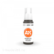 AK11111 AK Interactive acrylic Paint 3rd Generation Burnt Umber 17ml