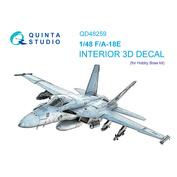 QD48259 Quinta Studio 1/48 3D Cabin Interior Decal F/A-18E (HobbyBoss)
