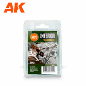 AK091 AK Interactive Набор жидкостей для нанесения эффектов INTERIOR WEATHERING SET (набор для везеринга интерьеров)