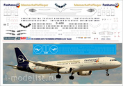 321-20 PasDecals 1/144 Декаль на А-321 Lufthansa Fanhansa
