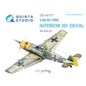 QD48177 Quinta Studio 1/48 3D Декаль интерьера кабины Bf 109E (для модели Airfix)